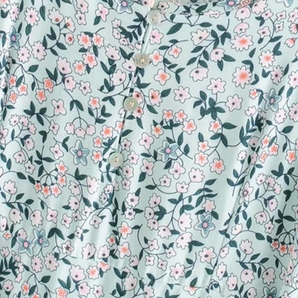 Boho Floral Gypsy Print Cami Midi Dress Blue - Picture 6 of 10